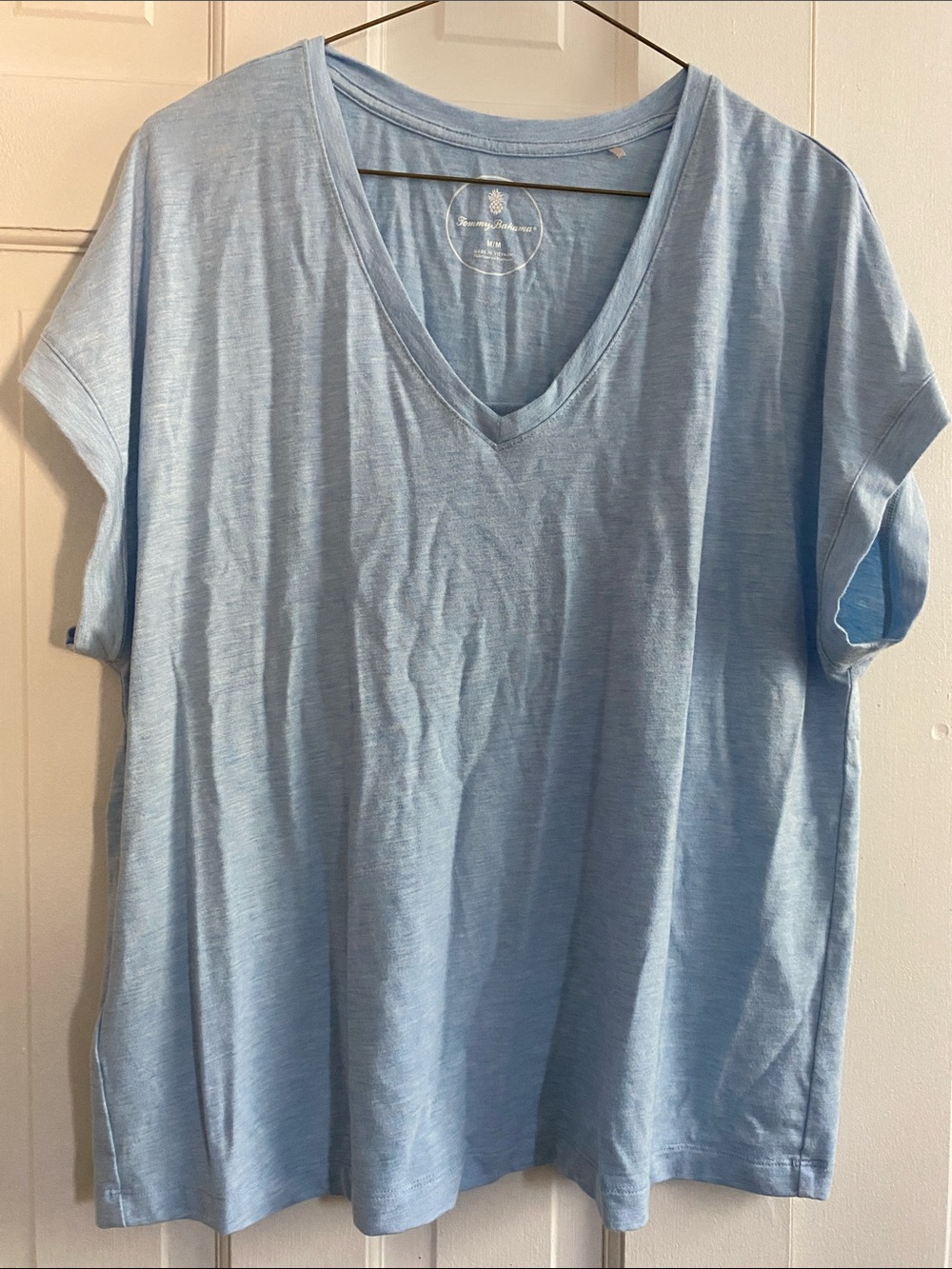 Tommy Bahama Light Blue V-Neck Short Sleeve Tee